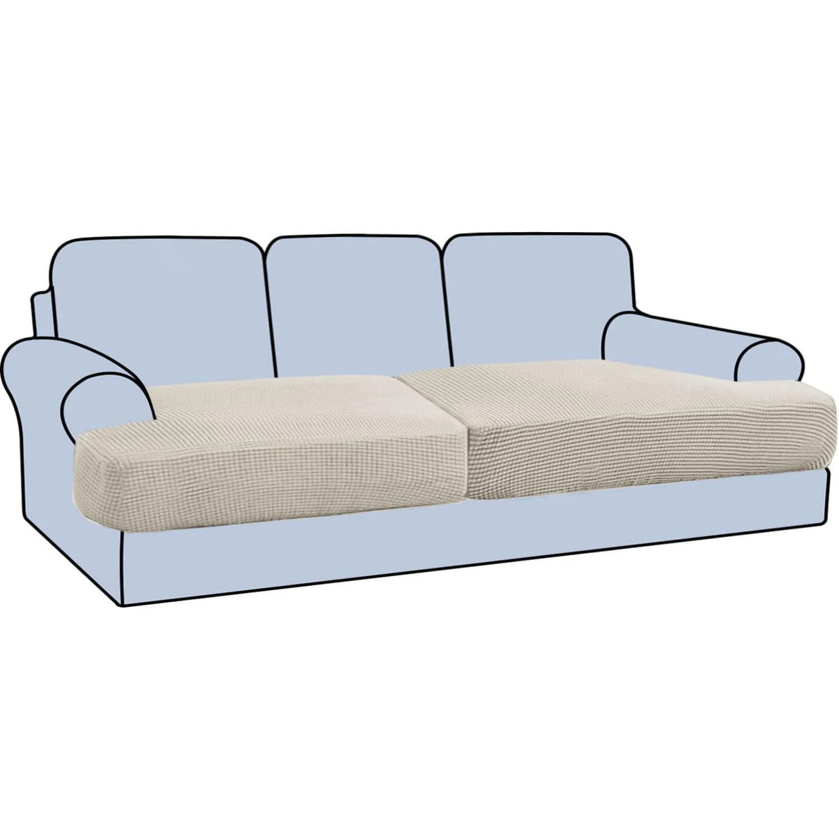 Stretch T Cushion Chair Sofa Slipcover