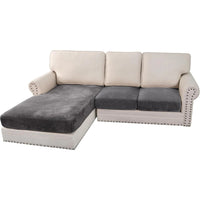 Velvet Stretch Couch Cushion Cover Plush Cushion Slipcover