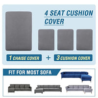 Sectional Couch Covers 3 Pieces Sofa Seat Cushion Covers L Shape Separate