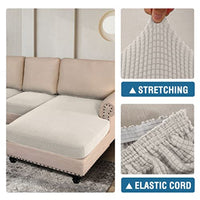 Sectional Couch Covers 3 Pieces Sofa Seat Cushion Covers L Shape Separate