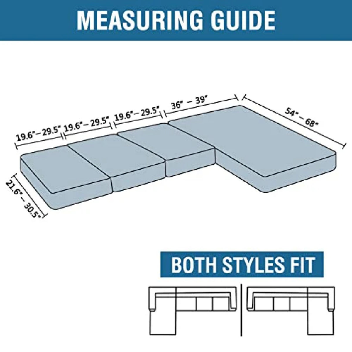 Sectional Couch Covers 3 Pieces Sofa Seat Cushion Covers L Shape Separate