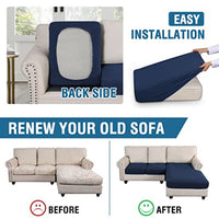 Sectional Couch Covers 3 Pieces Sofa Seat Cushion Covers L Shape Separate