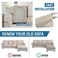 Sectional Couch Covers 3 Pieces Sofa Seat Cushion Covers L Shape Separate