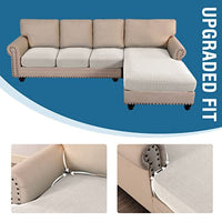 Sectional Couch Covers 3 Pieces Sofa Seat Cushion Covers L Shape Separate