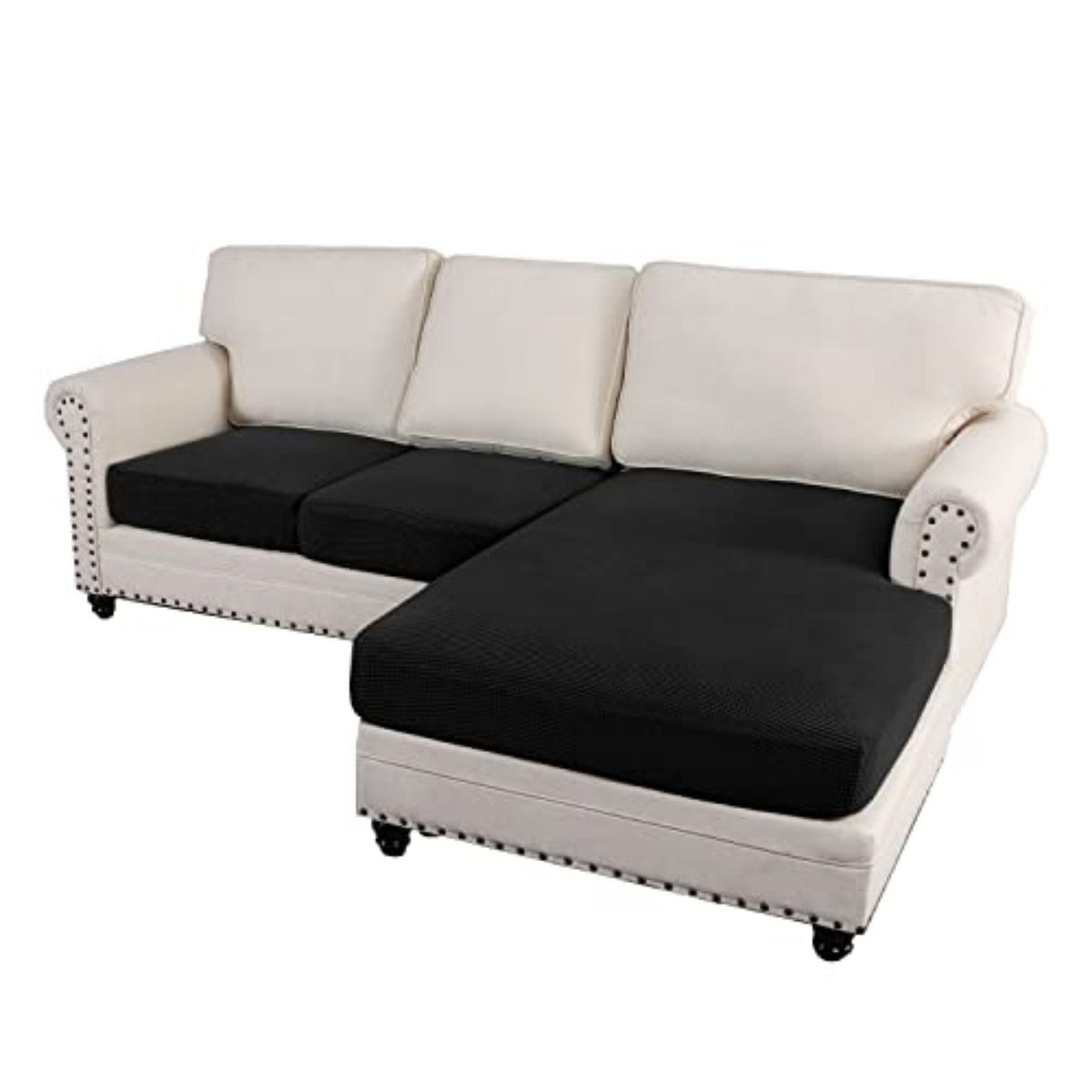 Sectional Couch Covers 3 Pieces Sofa Seat Cushion Covers L Shape Separate