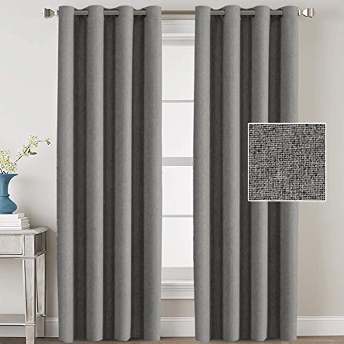 Linen Blackout Thermal Insulated Primitive Textured Grommet Curtain