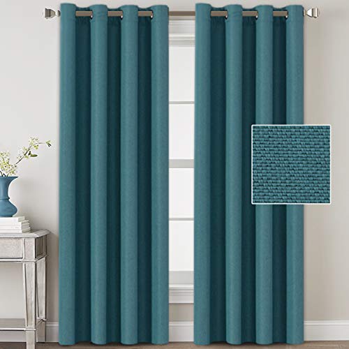 Linen Blackout Thermal Insulated Primitive Textured Grommet Curtain