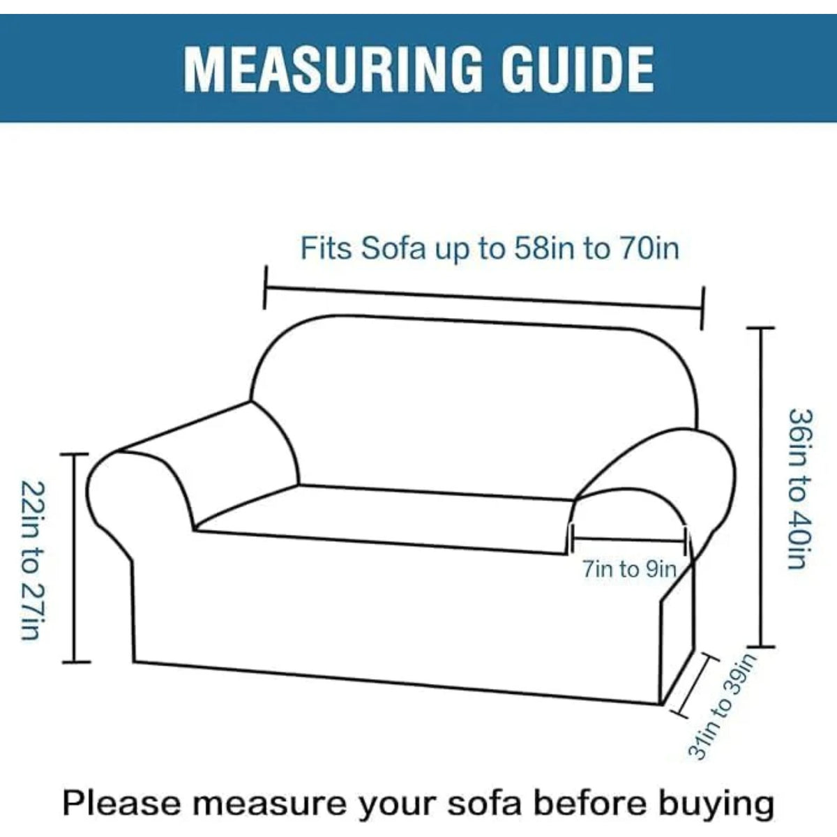 Stretch Couch Cover Loveseat Covers Cushion Couch Slipcover