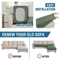 Sectional Couch Covers 3 Pieces Sofa Seat Cushion Covers L Shape Separate