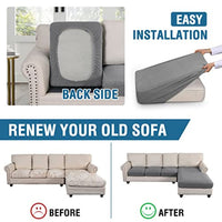 Sectional Couch Covers 3 Pieces Sofa Seat Cushion Covers L Shape Separate