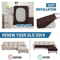 Sectional Couch Covers 3 Pieces Sofa Seat Cushion Covers L Shape Separate