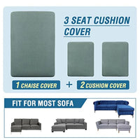 Sectional Couch Covers 3 Pieces Sofa Seat Cushion Covers L Shape Separate