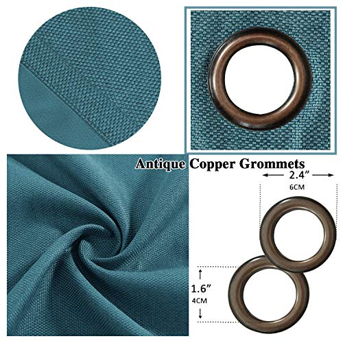 Linen Blackout Thermal Insulated Primitive Textured Grommet Curtain