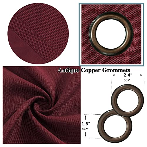 Linen Blackout Thermal Insulated Primitive Textured Grommet Curtain