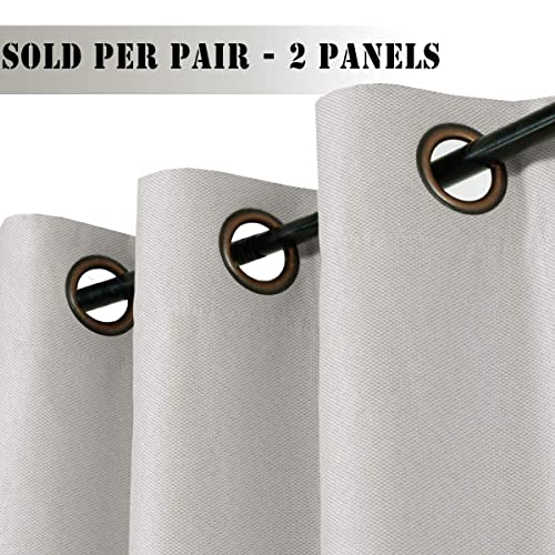 Linen Blackout Thermal Insulated Primitive Textured Grommet Curtain