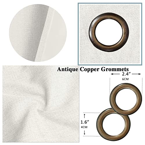Linen Blackout Thermal Insulated Primitive Textured Grommet Curtain