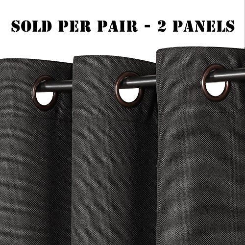 Linen Blackout Thermal Insulated Primitive Textured Grommet Curtain