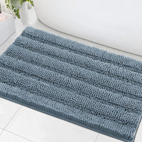 1pc Bath Rugs for Bathroom Non Slip Bath Mats Extra Thick Chenille Striped Rug