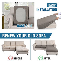 Sectional Couch Covers 3 Pieces Sofa Seat Cushion Covers L Shape Separate