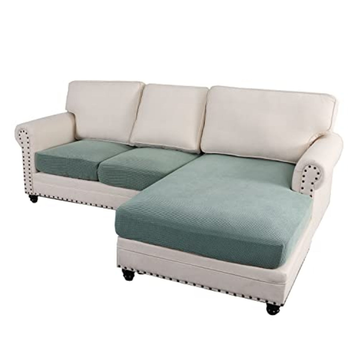 Sectional Couch Covers 3 Pieces Sofa Seat Cushion Covers L Shape Separate