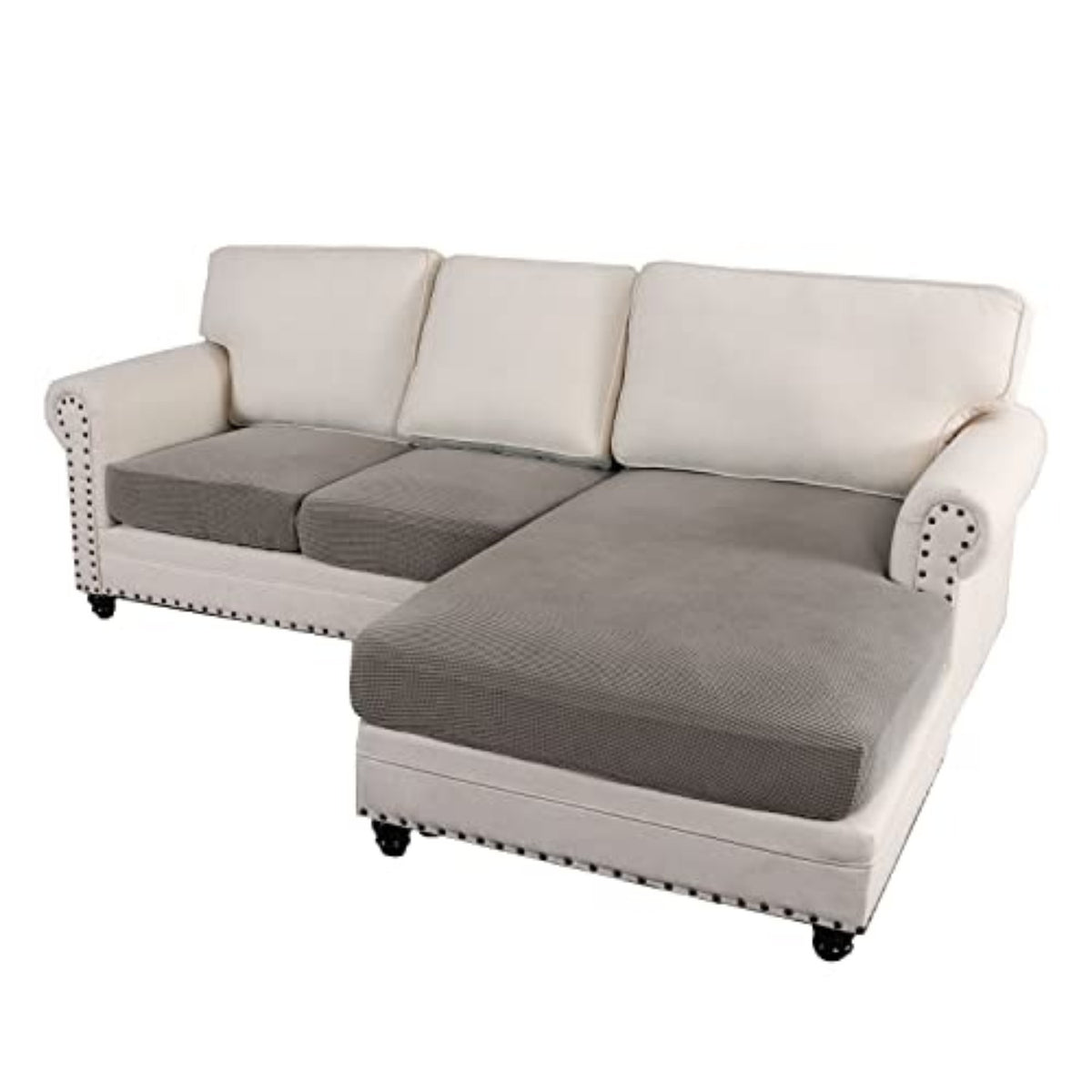 Sectional Couch Covers 3 Pieces Sofa Seat Cushion Covers L Shape Separate