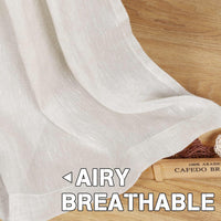 Natural Linen Semi Sheer Curtains Grommet Soft Privacy Drapes