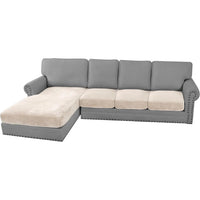 Velvet Stretch Couch Cushion Cover Plush Cushion Slipcover