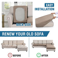 Sectional Couch Covers 3 Pieces Sofa Seat Cushion Covers L Shape Separate