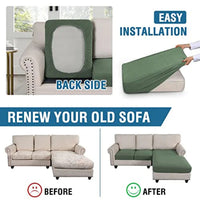 Sectional Couch Covers 3 Pieces Sofa Seat Cushion Covers L Shape Separate