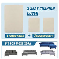 Sectional Couch Covers 3 Pieces Sofa Seat Cushion Covers L Shape Separate