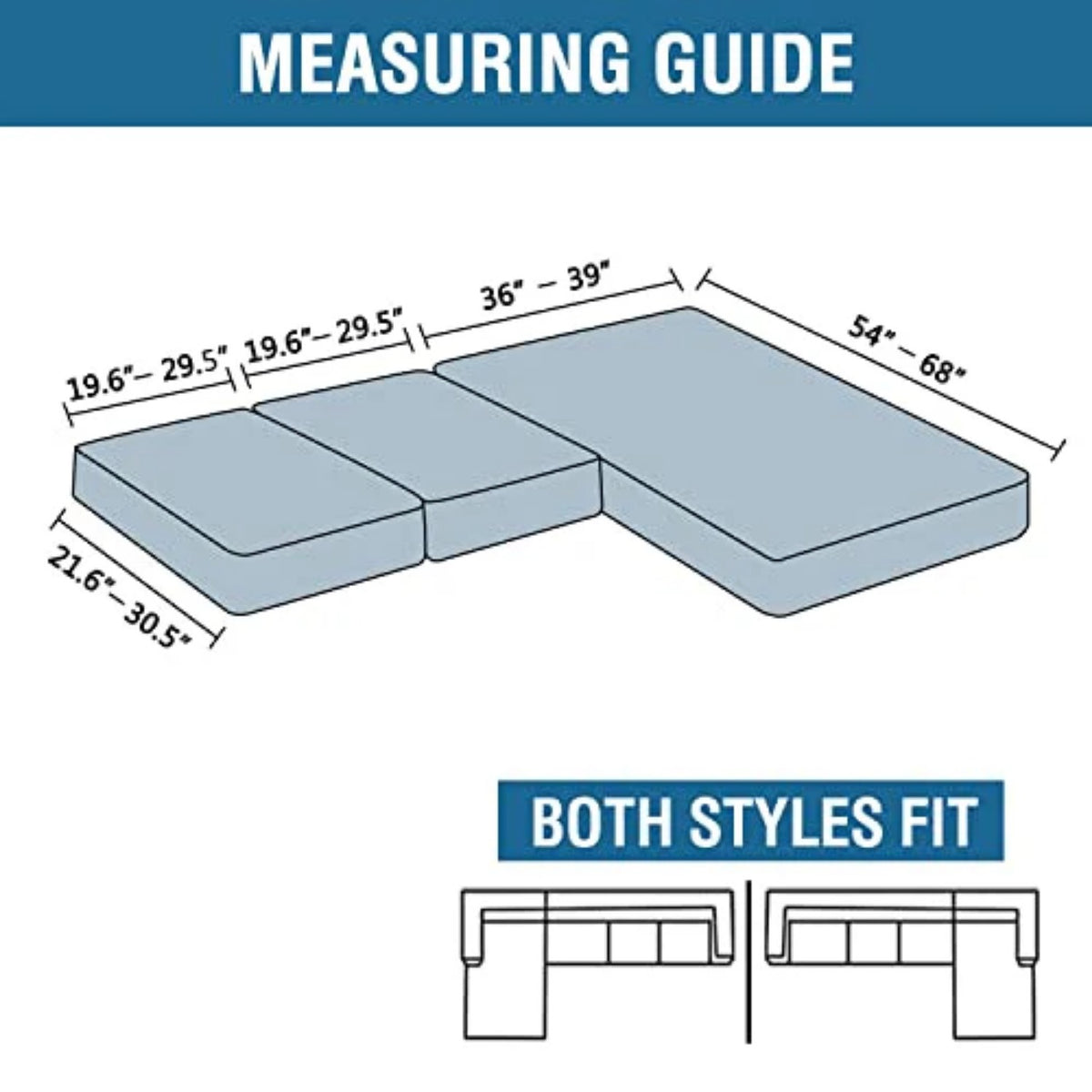 Sectional Couch Covers 3 Pieces Sofa Seat Cushion Covers L Shape Separate