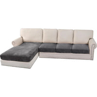 Velvet Stretch Couch Cushion Cover Plush Cushion Slipcover