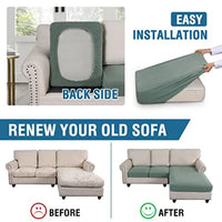 Sectional Couch Covers 3 Pieces Sofa Seat Cushion Covers L Shape Separate