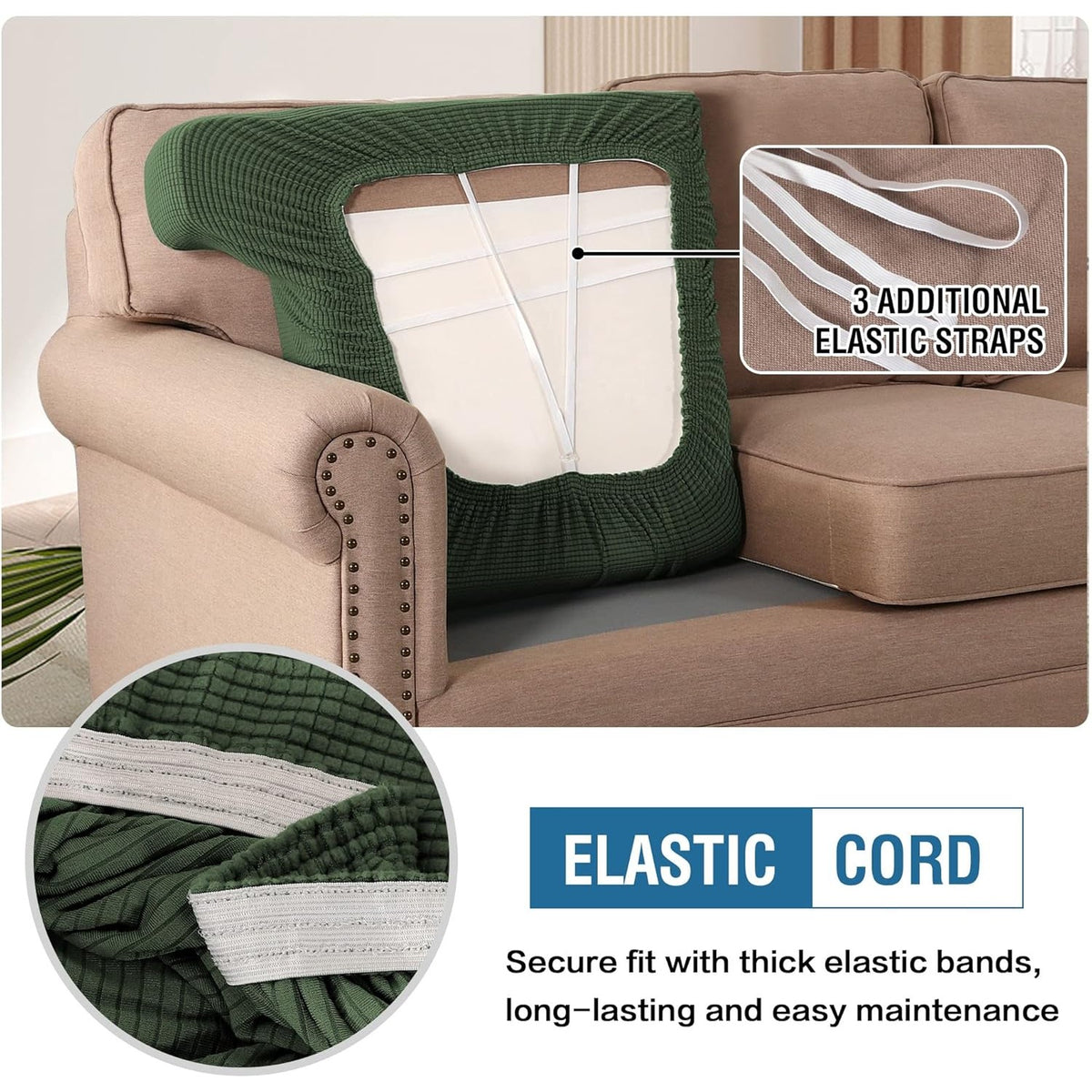 Stretch T Cushion Chair Sofa Slipcover