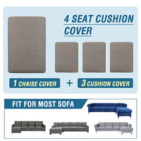 Sectional Couch Covers 3 Pieces Sofa Seat Cushion Covers L Shape Separate