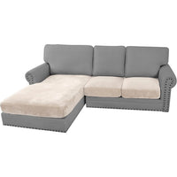 Velvet Stretch Couch Cushion Cover Plush Cushion Slipcover