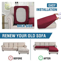 Sectional Couch Covers 3 Pieces Sofa Seat Cushion Covers L Shape Separate