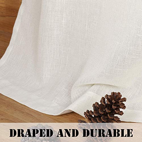 Linen Privacy Light Filtering Grommet Sheer Curtains