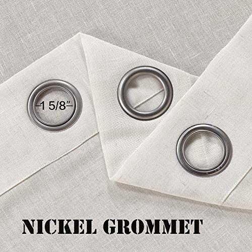 Linen Privacy Light Filtering Grommet Sheer Curtains
