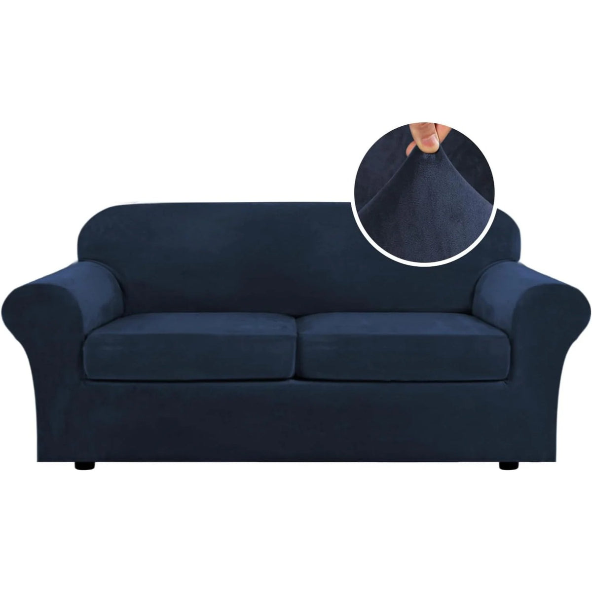 Modern Velvet Plush High Stretch Sofa Slipcover