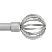 Turquoize Standard Single Adjustable Window Curtain Rod Set 3/4 in Diameter with Round Cage Finials, 28-48 in, Black