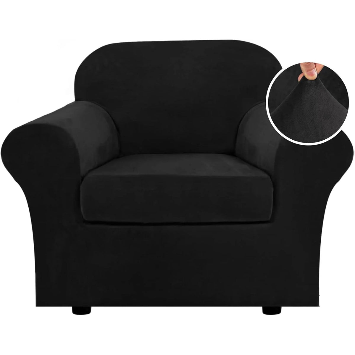 Modern Velvet Plush High Stretch Sofa Slipcover