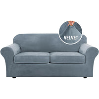 Modern Velvet Plush High Stretch Sofa Slipcover