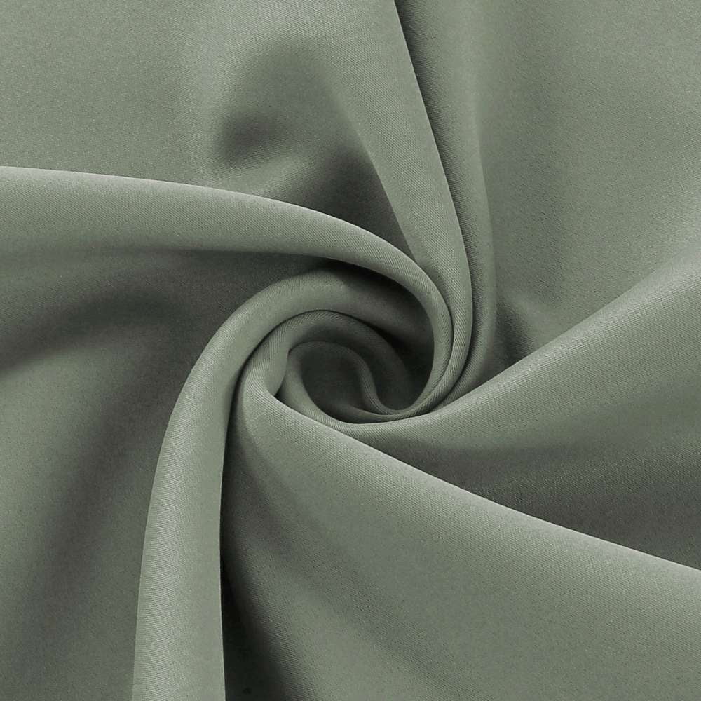 Turquoize Classic 100% Blackout Curtains, Sage Solid Print, 2 Panels, 42 x 63 In