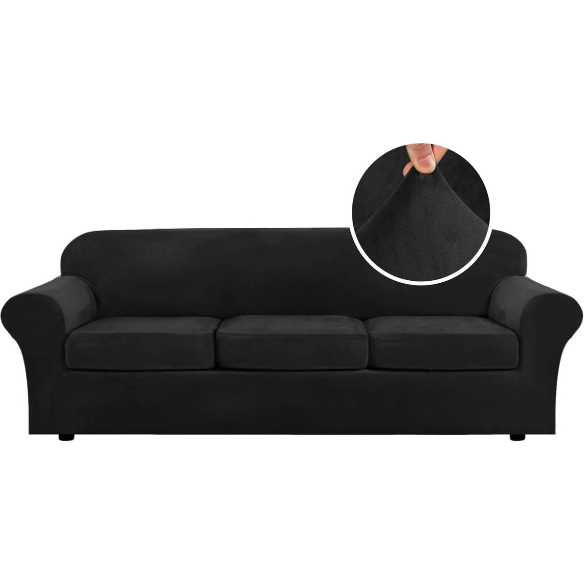 Modern Velvet Plush High Stretch Sofa Slipcover