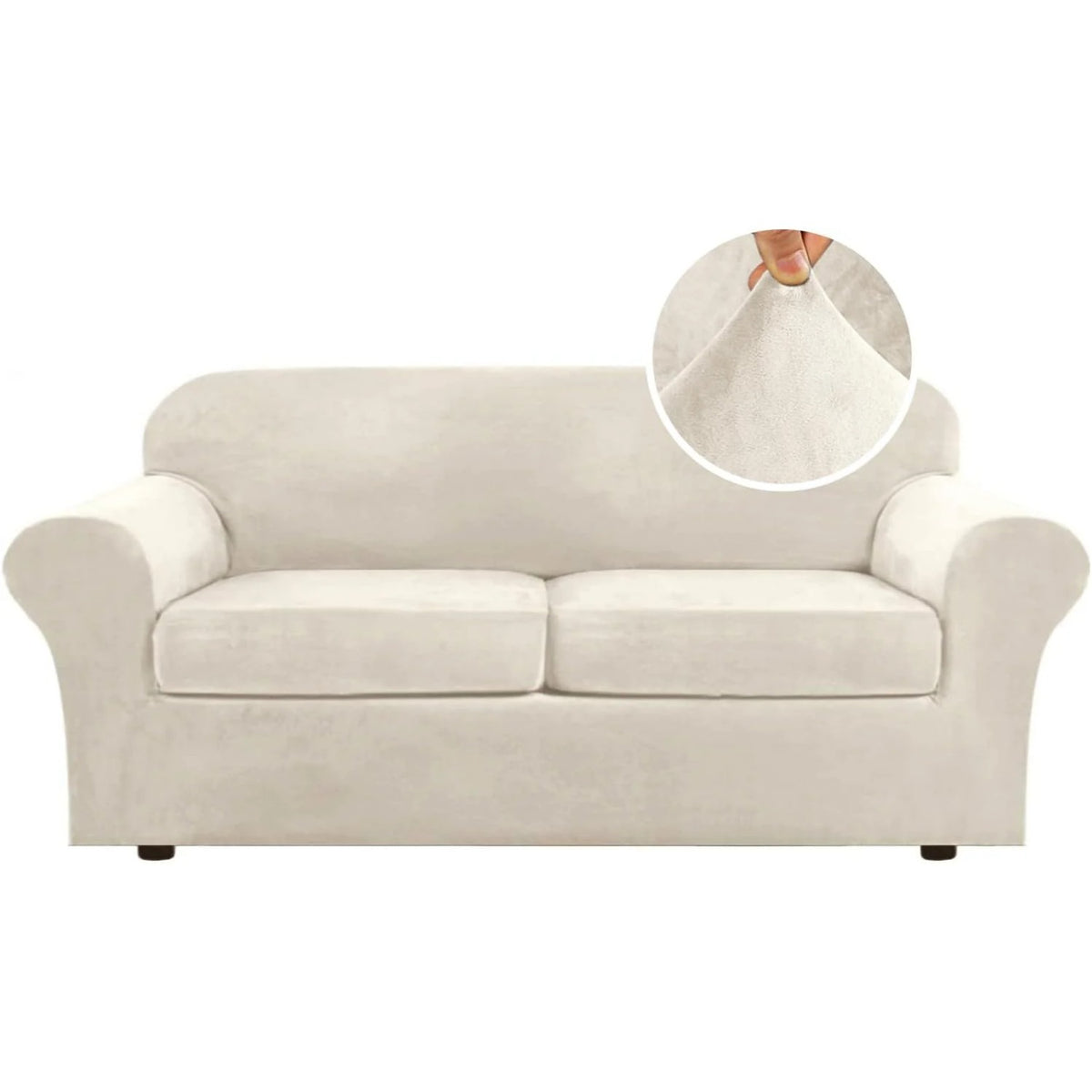 Modern Velvet Plush High Stretch Sofa Slipcover