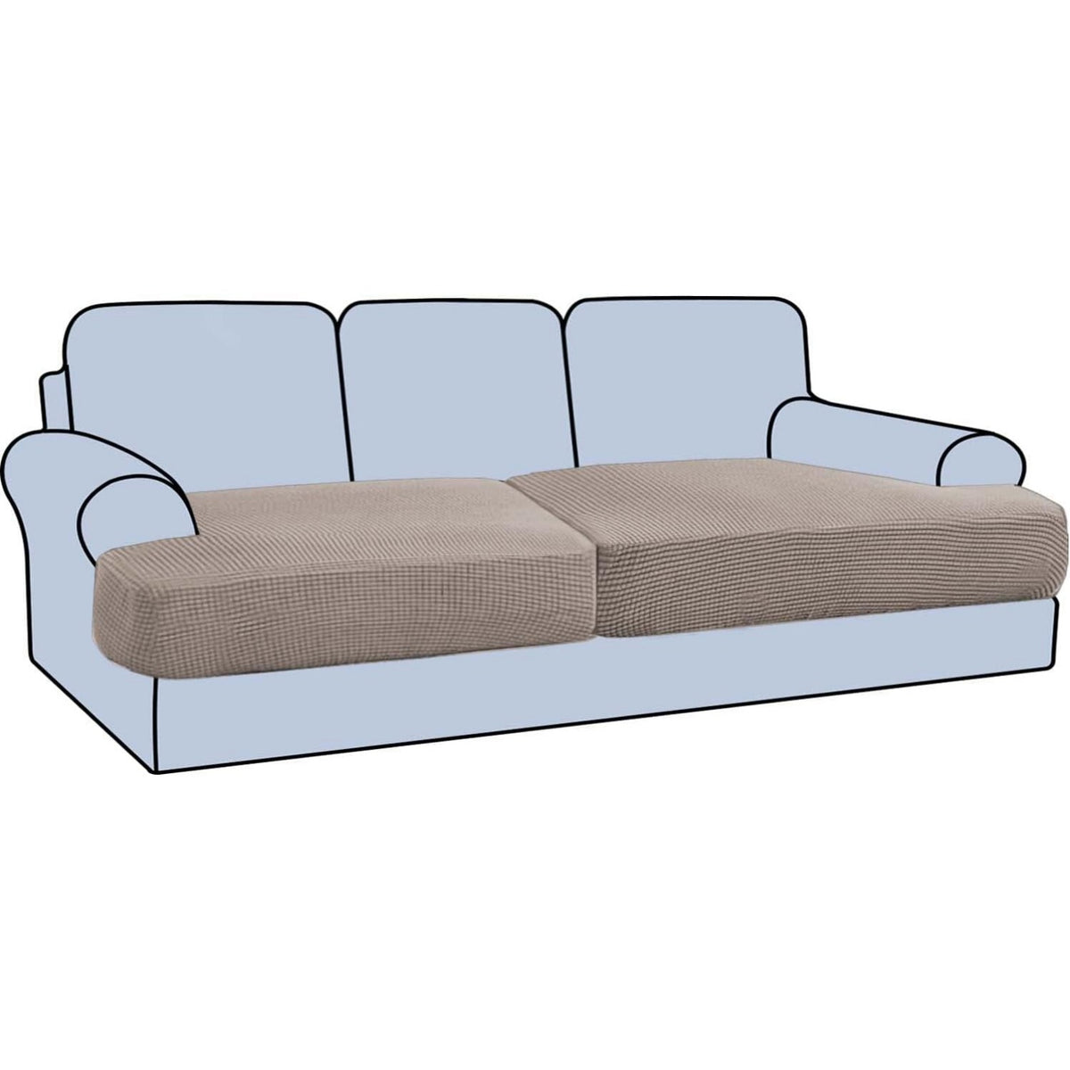 Stretch T Cushion Sofa Slipcovers Individually Sofa Cushion Covers Jacquard Fabric