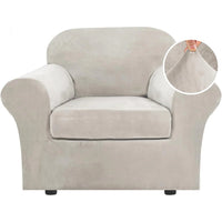 Modern Velvet Plush High Stretch Sofa Slipcover