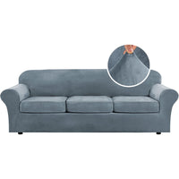 Modern Velvet Plush High Stretch Sofa Slipcover