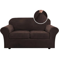 Modern Velvet Plush High Stretch Sofa Slipcover